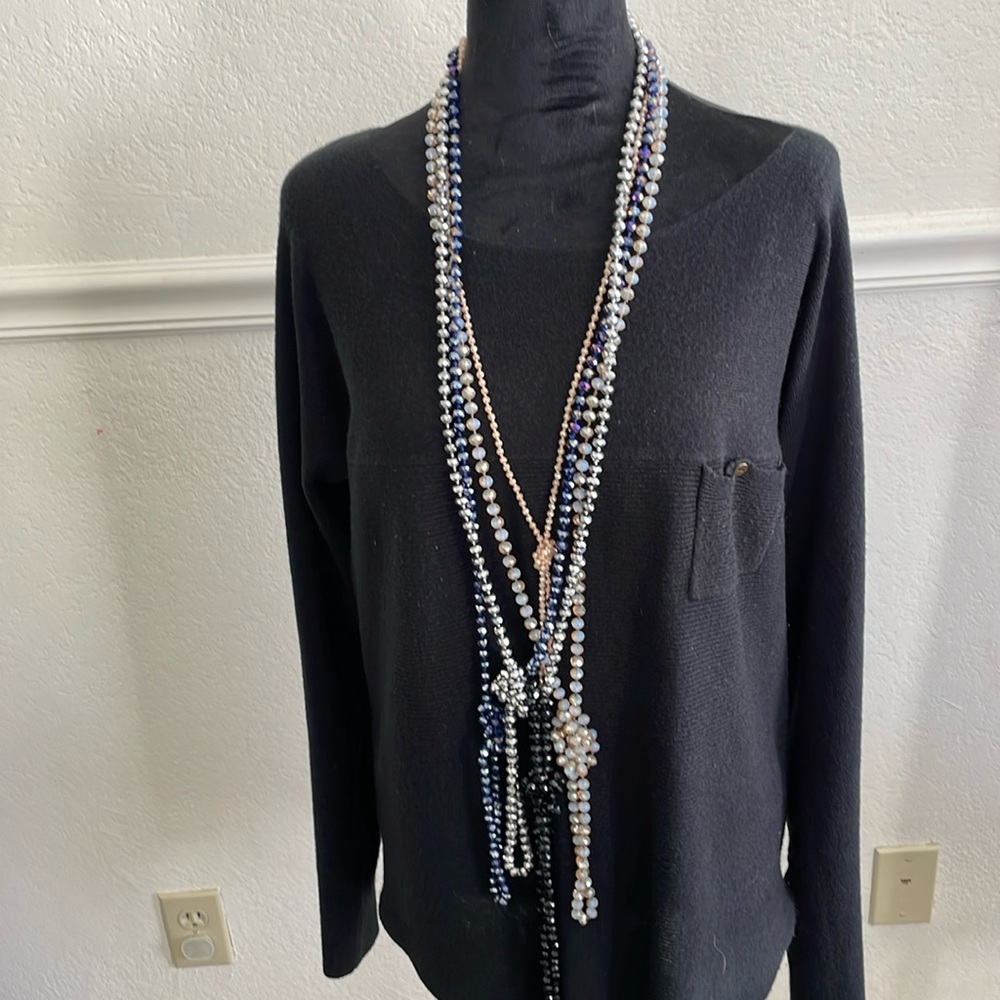 5 long bead necklaces